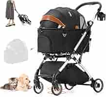 hrking ペットカート グレー　分離型折りたたみ式【匿名配送】ペットカー　犬 Amazon.co.jp: HRking.HANRAY 分離型 折りたたみ ペットカート